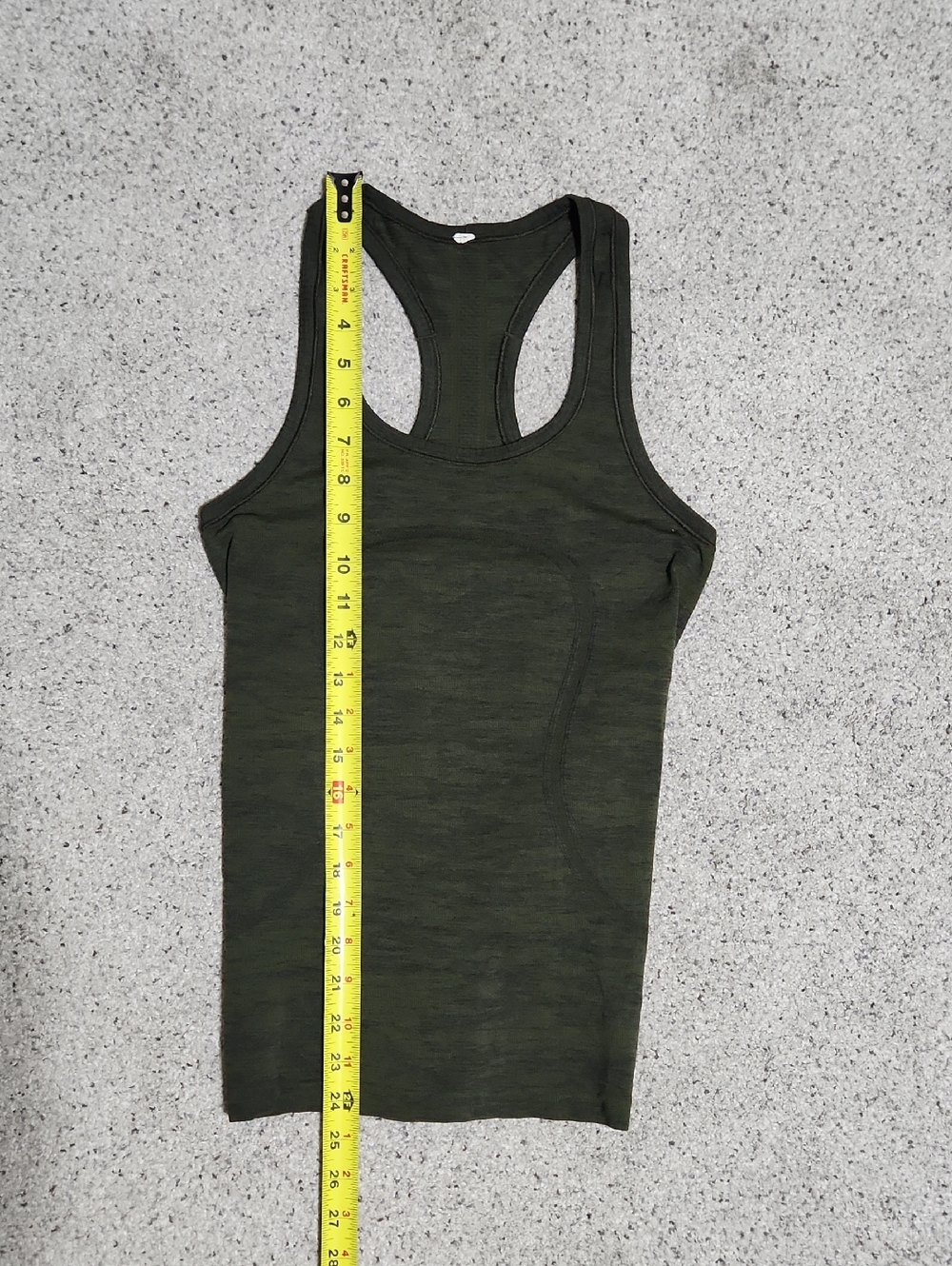 Lululemon Athletica Tank Top Swiftly Tech Dark Green Brave Olive Black Size 4 - Picture 9 of 10